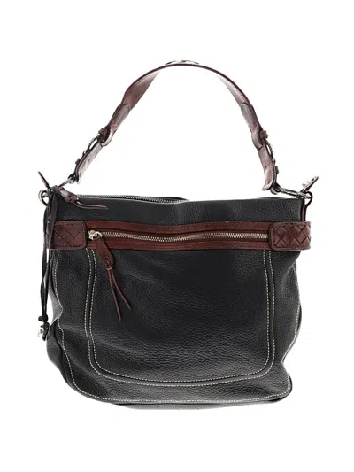 Pre-owned Brighton Leather Shoulder Bag In Black
