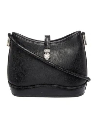 Pre-owned Brighton Leather Shoulder Bag In Black
