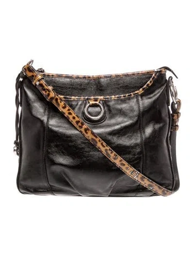 Pre-owned Brighton Leather Shoulder Bag In Black