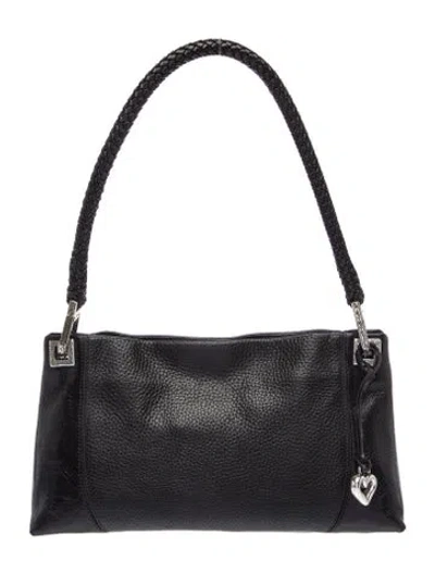 Pre-owned Brighton Leather Shoulder Bag In Black