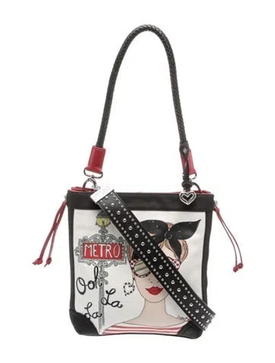Pre-owned Brighton Leather Shoulder Bag In Black
