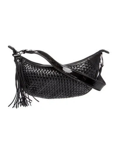 Pre-owned Brighton Leather Shoulder Bag In Black