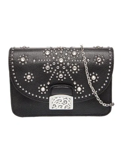 Pre-owned Brighton Leather Shoulder Bag In Black