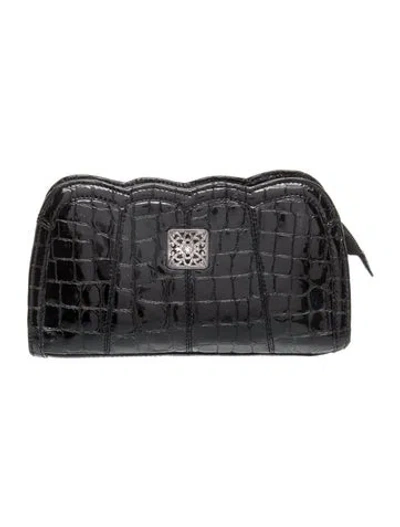 Pre-owned Brighton Leather Shoulder Bag In Black