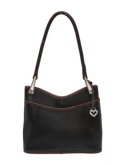 Pre-owned Brighton Leather Shoulder Bag In Black