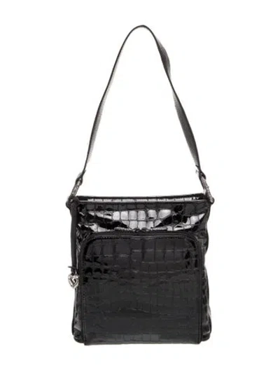 Pre-owned Brighton Leather Shoulder Bag In Black