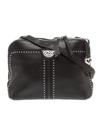 Pre-owned Brighton Leather Shoulder Bag In Black