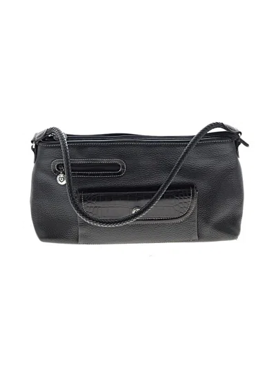 Pre-owned Brighton Leather Shoulder Bag In Black