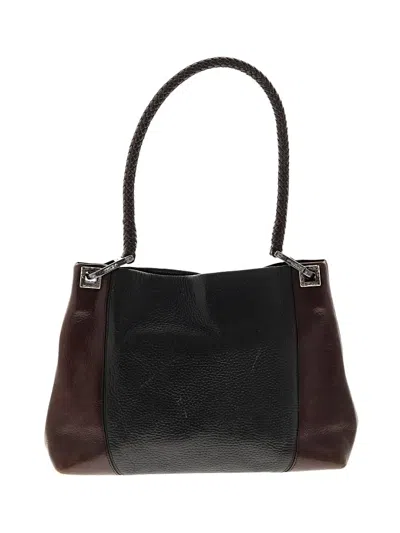 Pre-owned Brighton Leather Shoulder Bag In Black