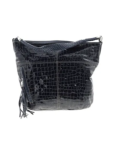 Pre-owned Brighton Leather Shoulder Bag In Black