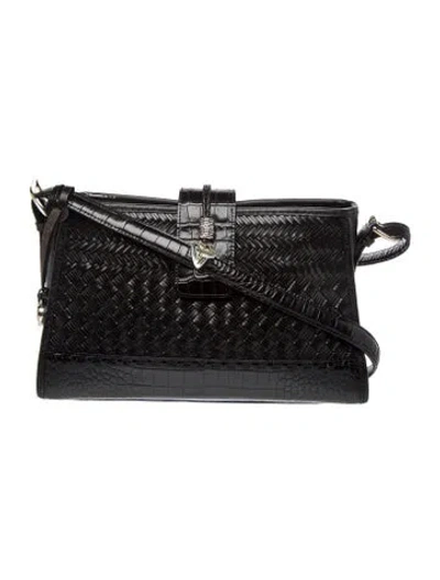 Pre-owned Brighton Leather Shoulder Bag In Black