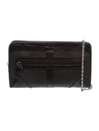 Pre-owned Brighton Leather Shoulder Bag In Black