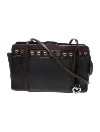 Pre-owned Brighton Leather Shoulder Bag In Black
