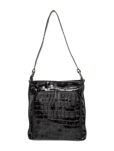 Pre-owned Brighton Leather Shoulder Bag In Black