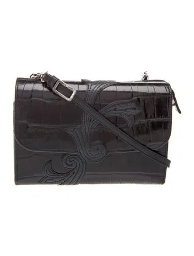 Pre-owned Brighton Leather Shoulder Bag In Black