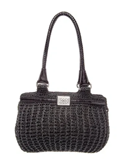 Pre-owned Brighton Leather Shoulder Bag In Black