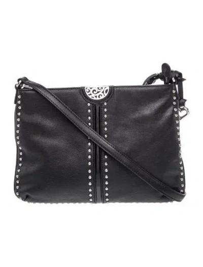 Pre-owned Brighton Leather Shoulder Bag In Black