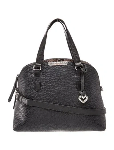 Pre-owned Brighton Leather Shoulder Bag In Black