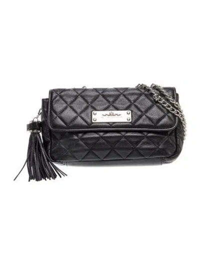 Pre-owned Brighton Leather Shoulder Bag In Black