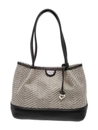 Pre-owned Brighton Leather Shoulder Bag In Black