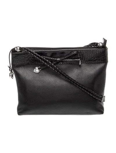 Pre-owned Brighton Leather Shoulder Bag In Black