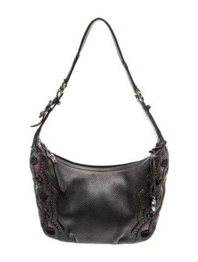Pre-owned Brighton Leather Shoulder Bag In Black