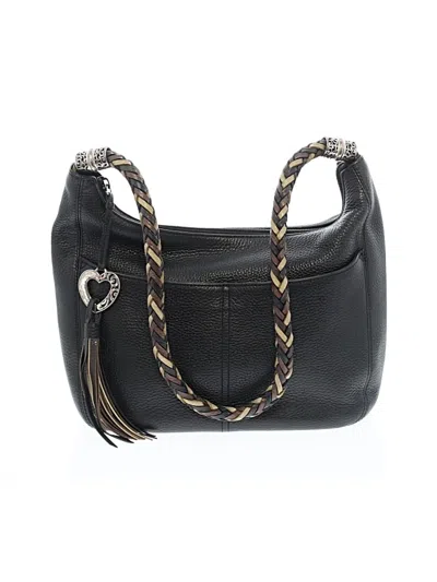 Pre-owned Brighton Leather Shoulder Bag In Black