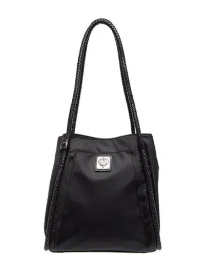 Pre-owned Brighton Leather Shoulder Bag In Black