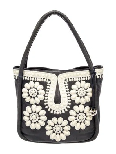 Pre-owned Brighton Leather Shoulder Bag In Blue