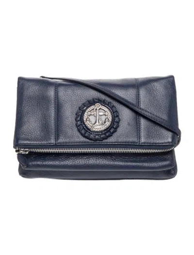 Pre-owned Brighton Leather Shoulder Bag In Blue