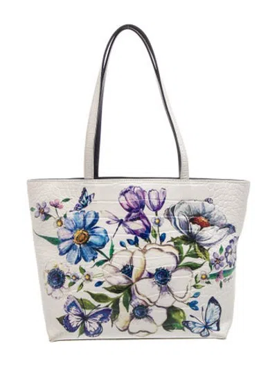 Pre-owned Brighton Leather Shoulder Bag In Blue/neutrals