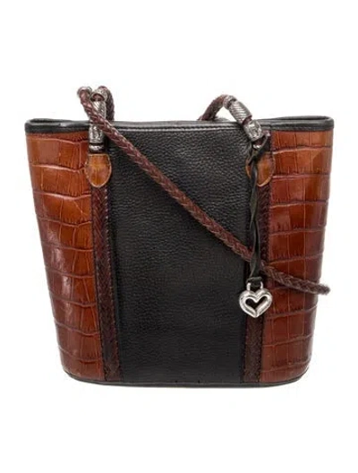 Pre-owned Brighton Leather Shoulder Bag In Brown