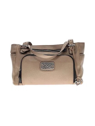 Pre-owned Brighton Leather Shoulder Bag In Gold