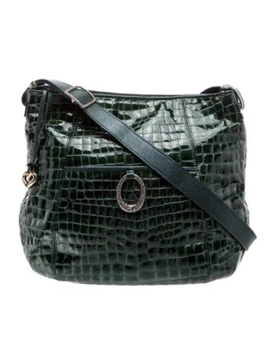 Pre-owned Brighton Leather Shoulder Bag In Green