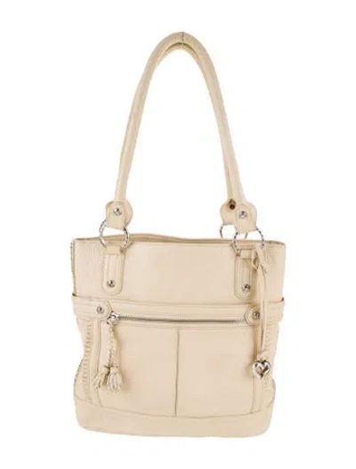 Pre-owned Brighton Leather Shoulder Bag In Neutral