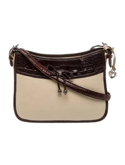 Pre-owned Brighton Leather Shoulder Bag In Neutral