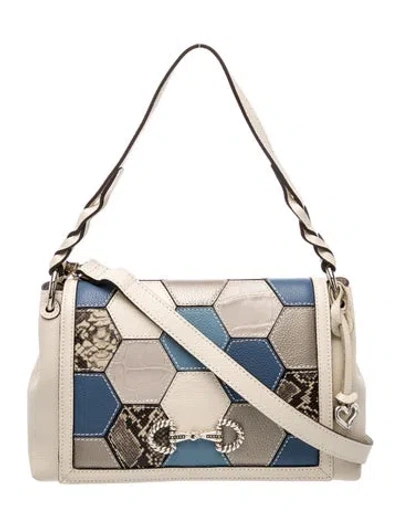 Pre-owned Brighton Leather Shoulder Bag In Neutral