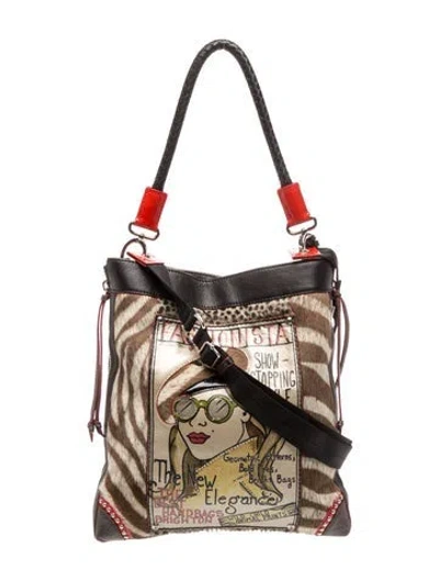 Pre-owned Brighton Leather Shoulder Bag In Neutral