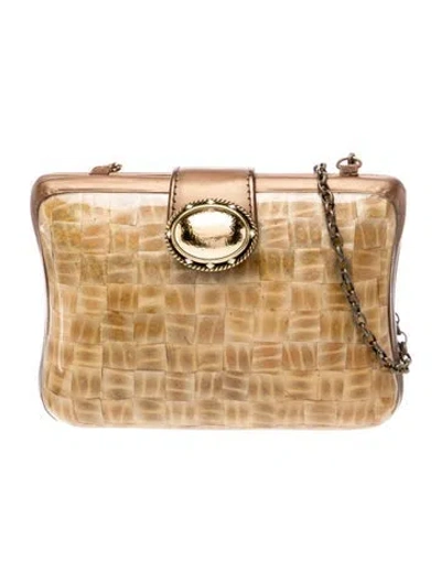 Pre-owned Brighton Leather Shoulder Bag In Neutral
