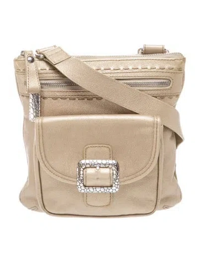 Pre-owned Brighton Leather Shoulder Bag In Neutrals