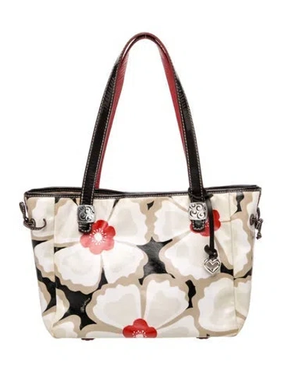 Pre-owned Brighton Leather Shoulder Bag In Neutrals