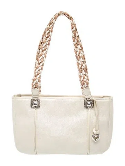 Pre-owned Brighton Leather Shoulder Bag In Neutrals
