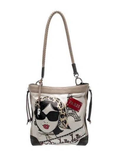 Pre-owned Brighton Leather Shoulder Bag In Neutrals