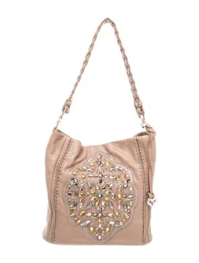 Pre-owned Brighton Leather Shoulder Bag In Neutrals