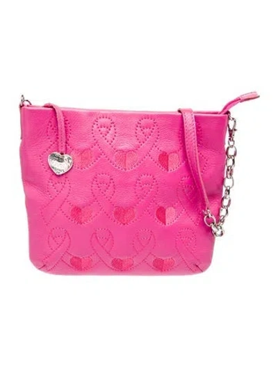 Pre-owned Brighton Leather Shoulder Bag In Pink