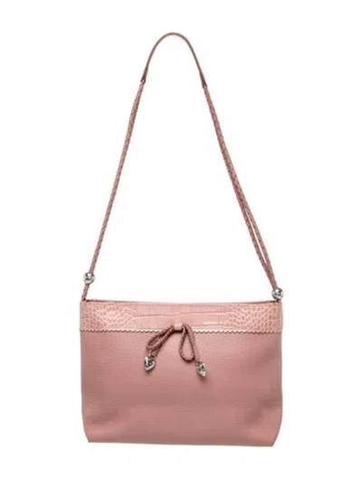 Pre-owned Brighton Leather Shoulder Bag In Pink