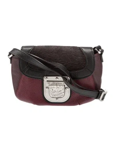 Pre-owned Brighton Leather Shoulder Bag In Red