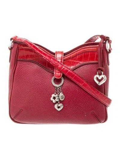 Pre-owned Brighton Leather Shoulder Bag In Red