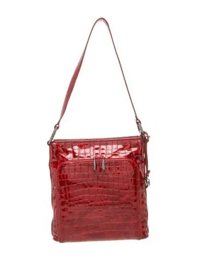 Pre-owned Brighton Leather Shoulder Bag In Red