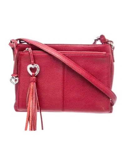 Pre-owned Brighton Leather Shoulder Bag In Red